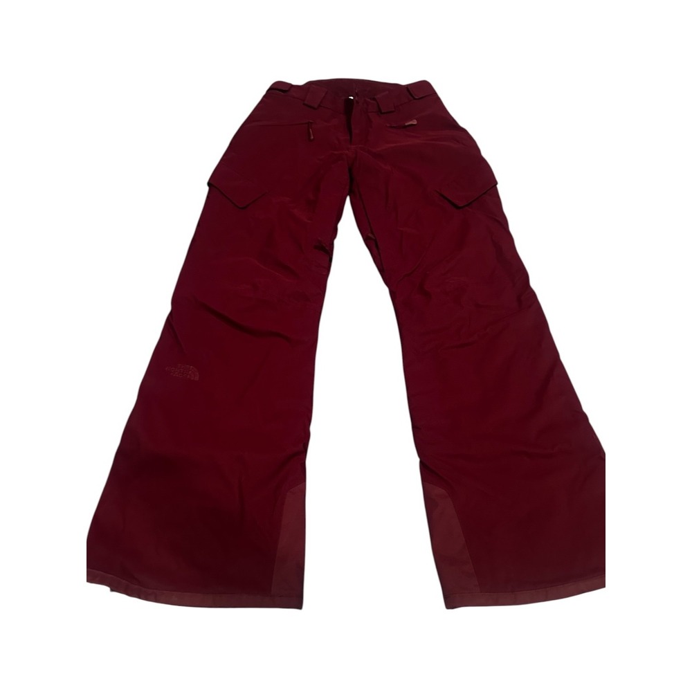 The North Face Burgundy Snow Pants Women's Insulated Ski Pants Cargo Pockets